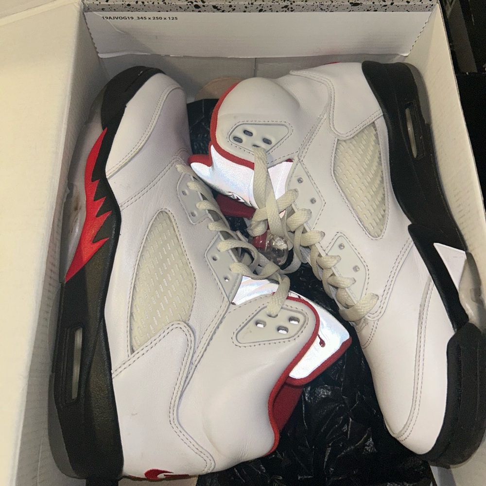 Jordan White and Red Sneakers